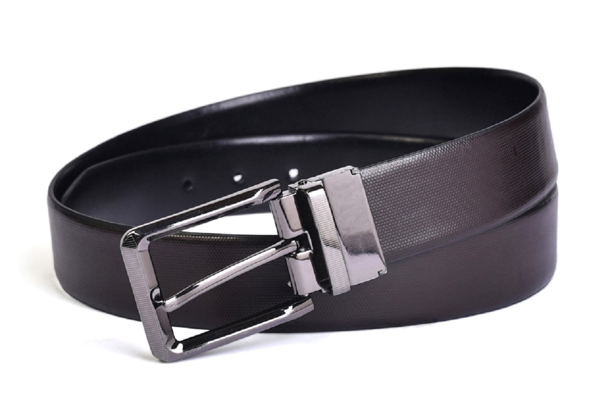 Belwaba Men Black, Brown Genuine Leather Reversible Belt