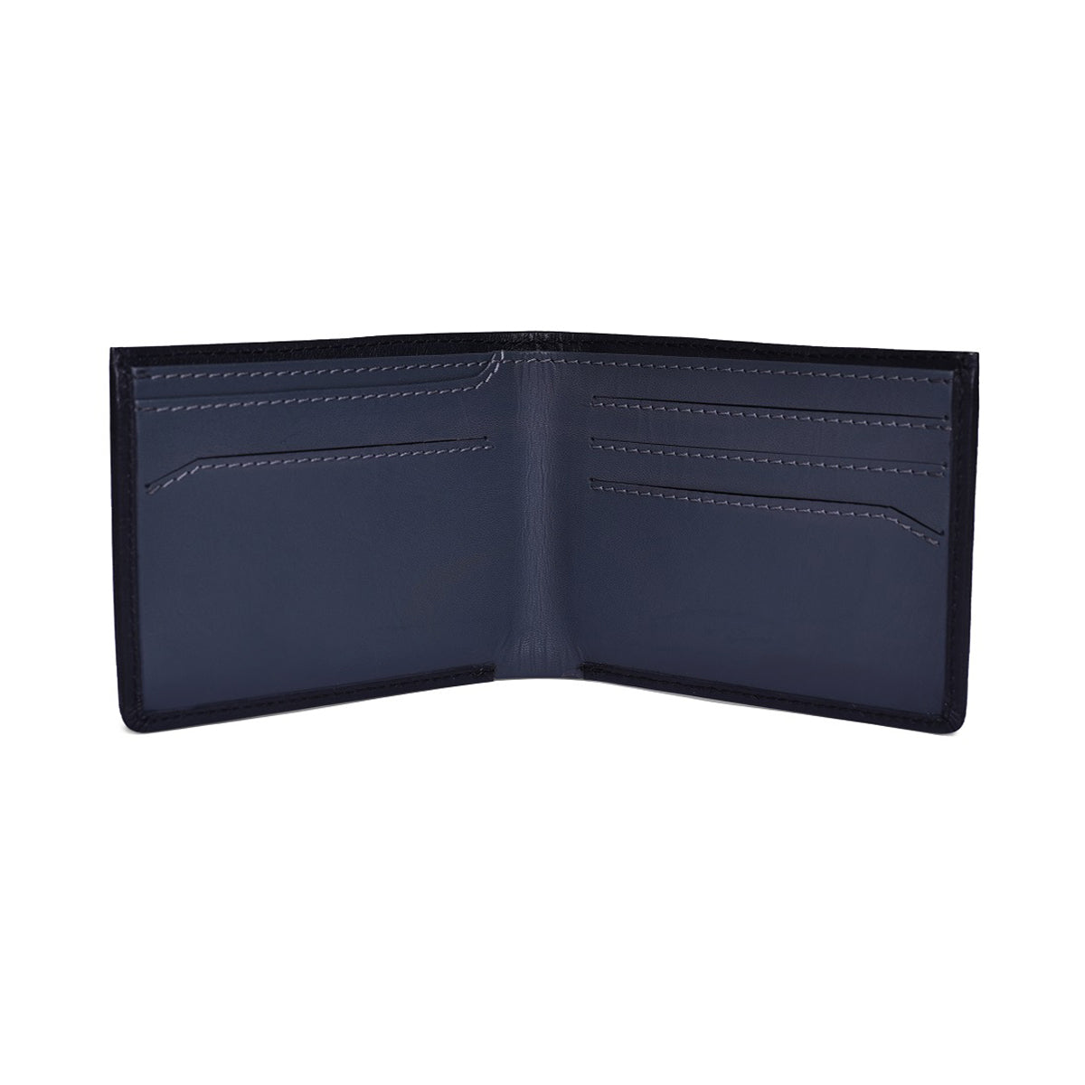 Genuine Leather Colorblock Bi-fold Men's Wallet