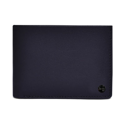 Genuine Leather Colorblock Bi-fold Men's Wallet