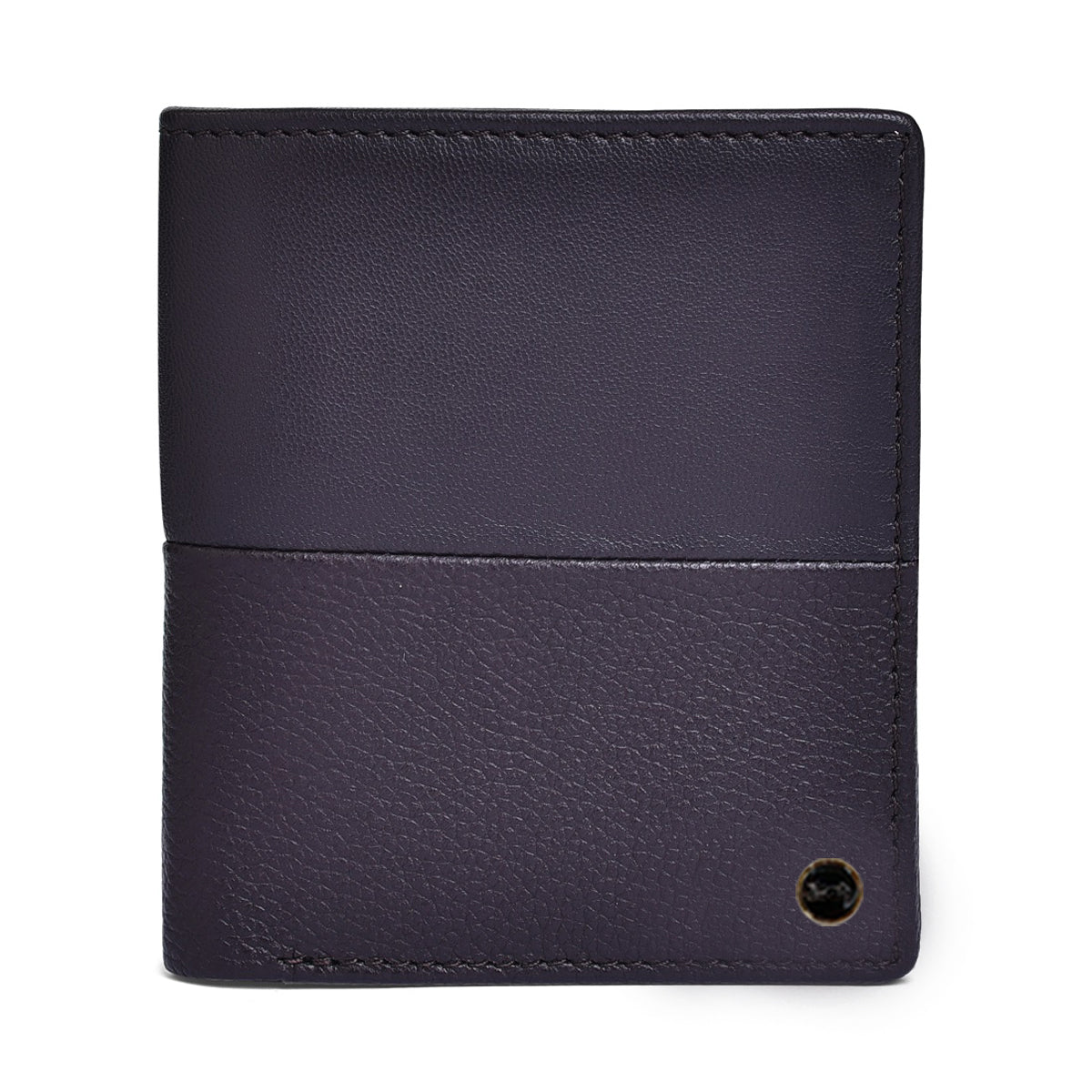 Genuine Leather Colorblock Bi-fold Men's Wallet