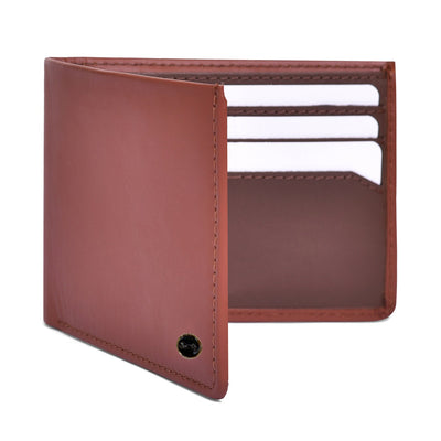 Genuine Leather Colorblock Bi-fold Men's Wallet