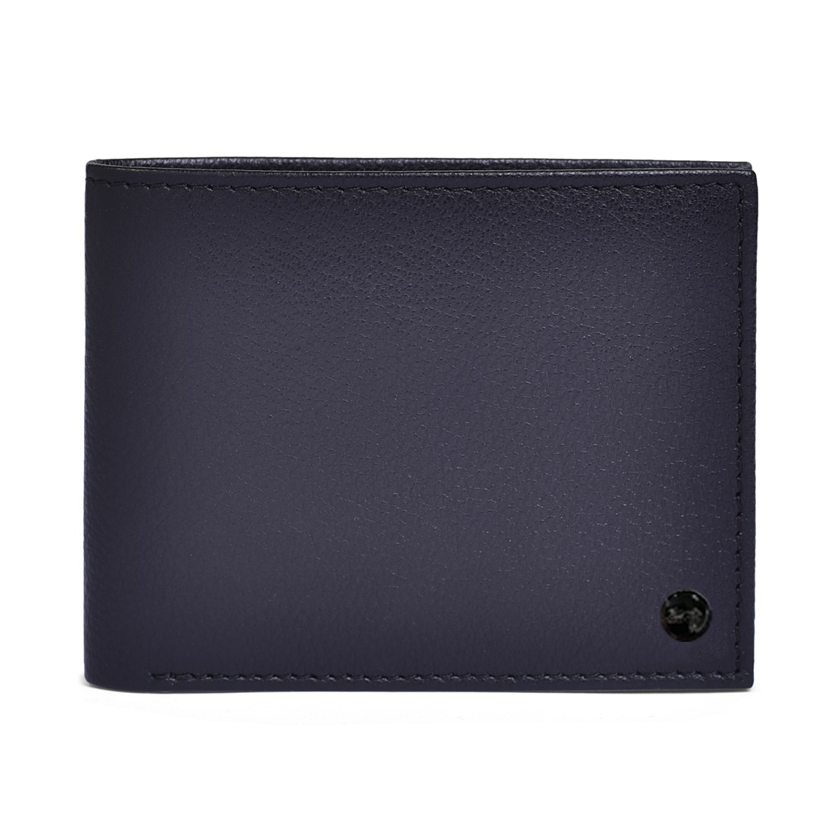 Genuine Leather Colorblock Bi-fold Men's Wallet