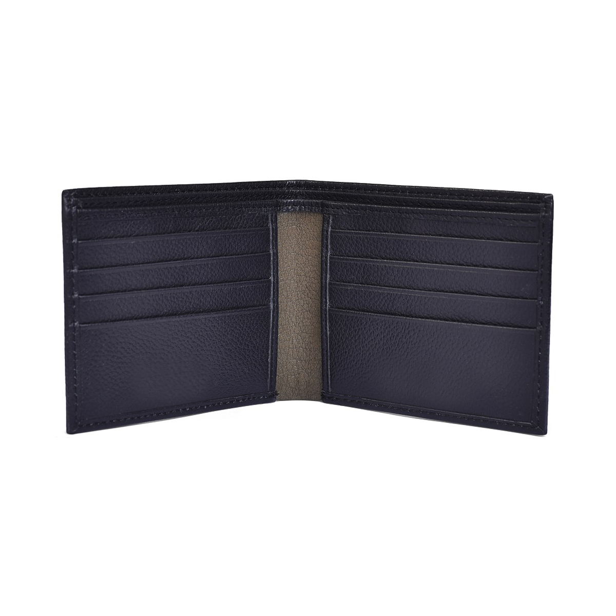 Genuine Leather Colorblock Bi-fold Men's Wallet