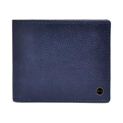 Genuine Leather Colorblock Bi-fold Men's Wallet