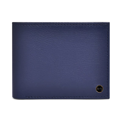 Genuine Leather Colorblock Bi-fold Men's Wallet