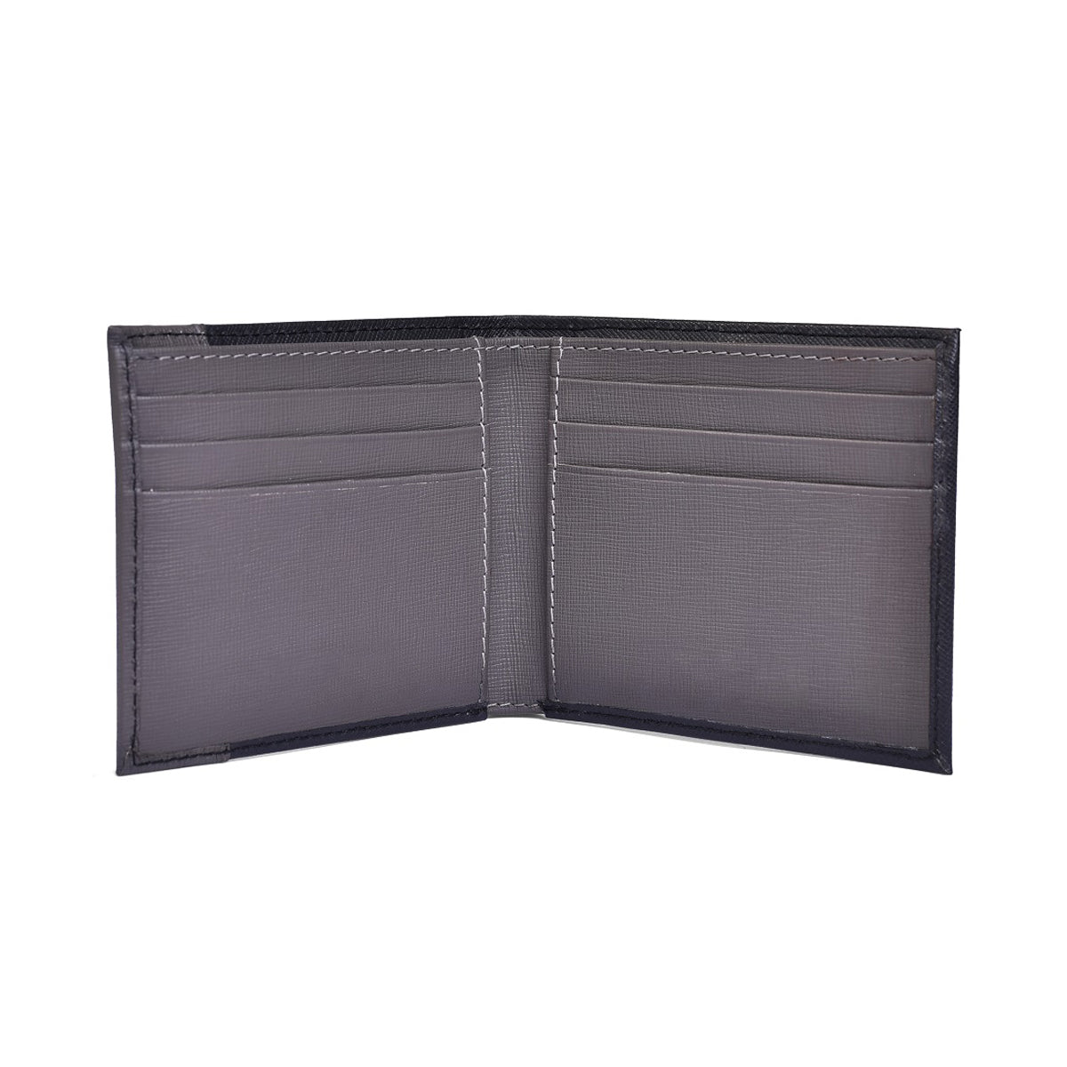 Genuine Leather Colorblock Bi-fold Men's Wallet