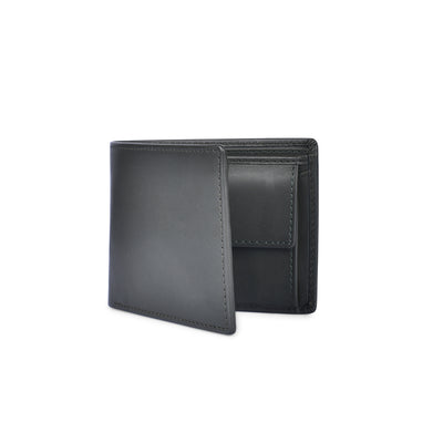 Genuine Leather Grey Bi-fold Men's Wallet