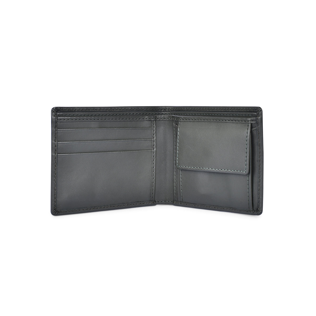 Genuine Leather Grey Bi-fold Men's Wallet