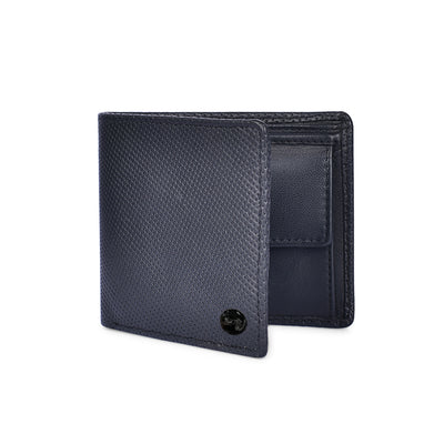 Genuine Leather Black Bi-fold Men's Wallet