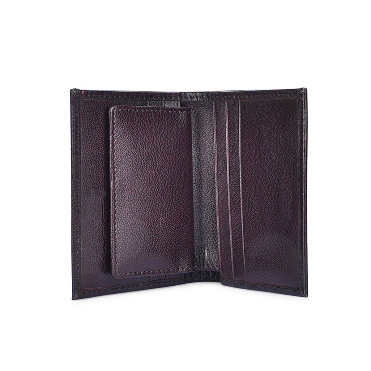 Genuine Leather Brick & Tan Bi-fold Men's Wallet