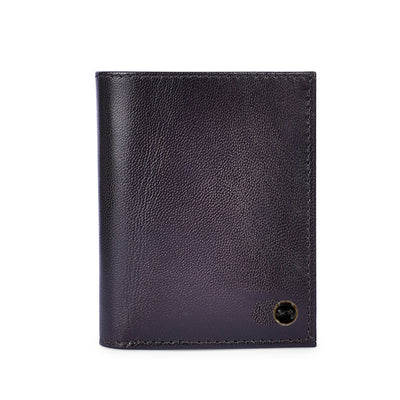 Genuine Leather Brick & Tan Bi-fold Men's Wallet