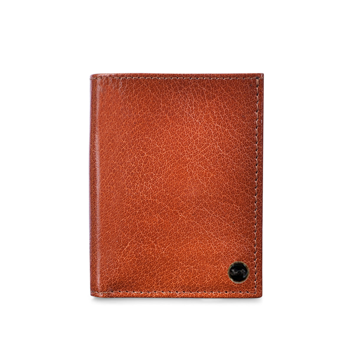 Genuine Leather Brick & Tan Bi-fold Men's Wallet