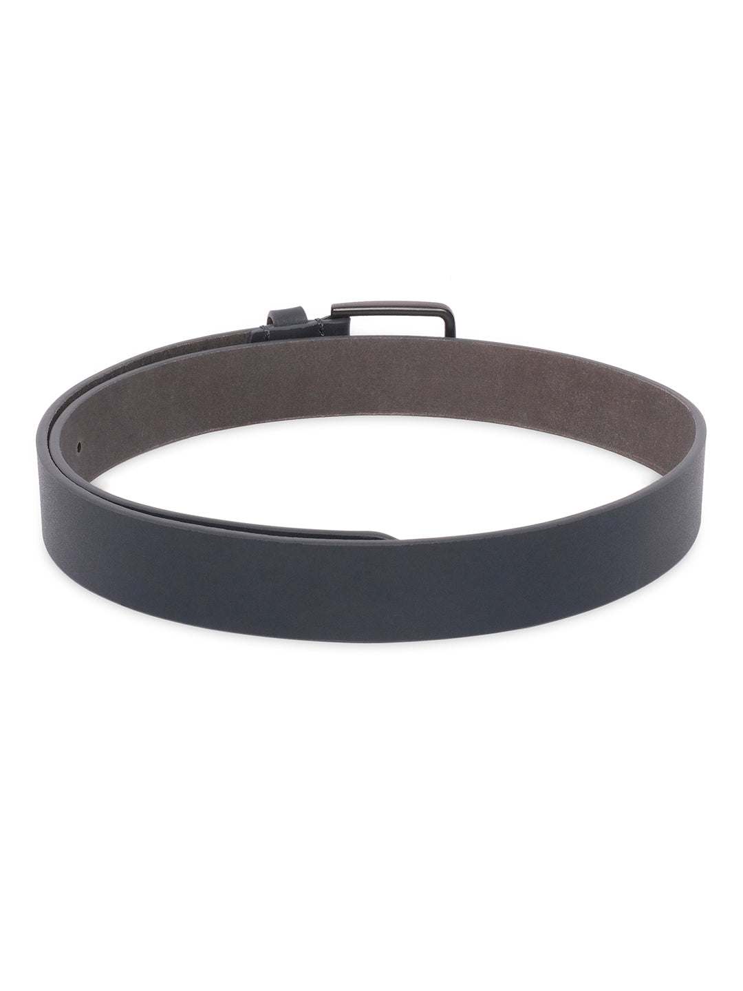 Belwaba | Navy Blue Men's leather Belt | with Black Coated Buckle