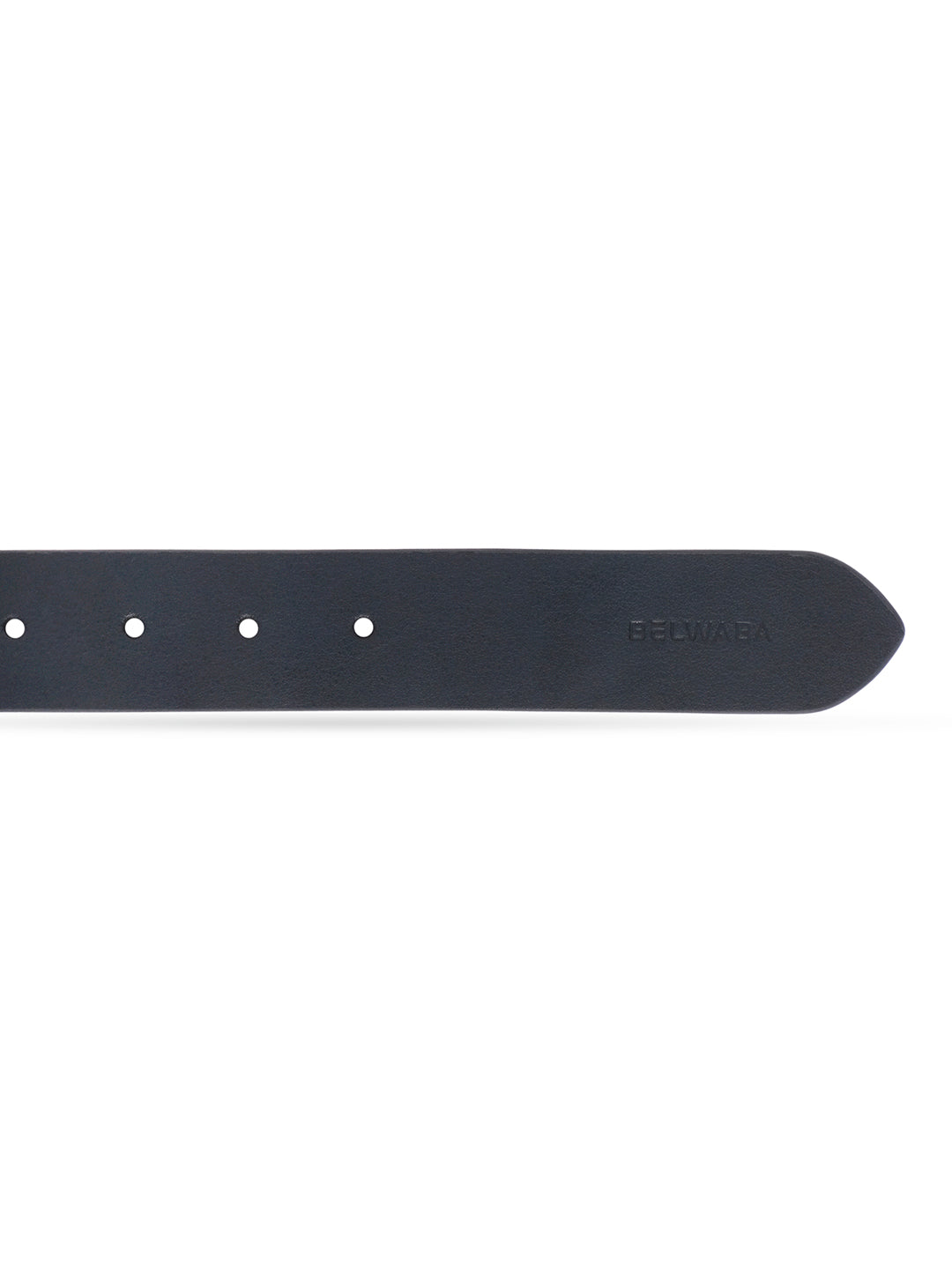 Belwaba | Navy Blue Men's leather Belt | with Black Coated Buckle