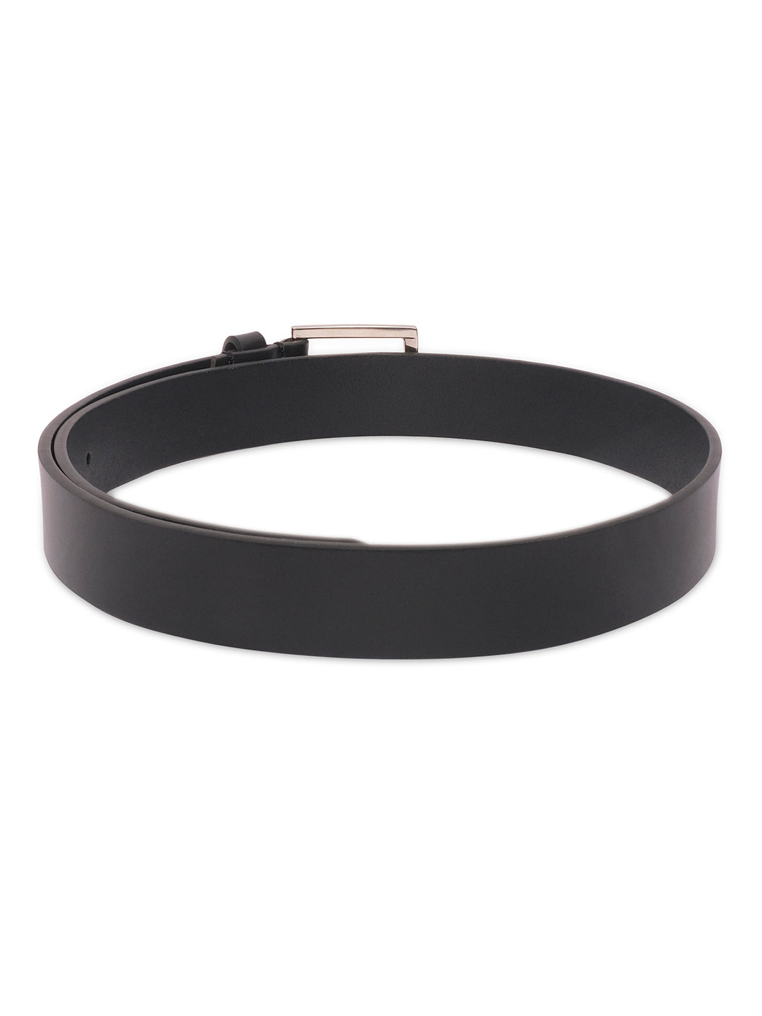 Belwaba | Black Men's leather Belt | Nickle Finished Buckle