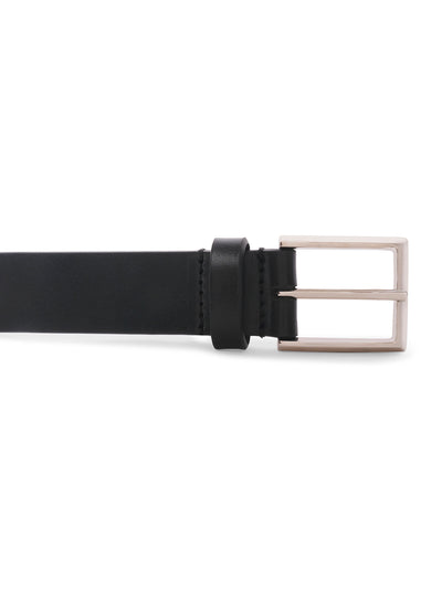 Belwaba | Black Men's leather Belt | Nickle Finished Buckle