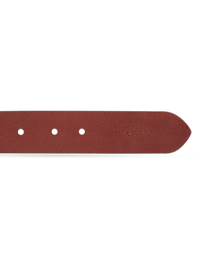 Belwaba | Tan Men's leather Belt | Brushed Gunmetal Finished Buckle