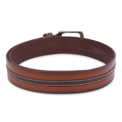 Belwaba Men Casual Brown Genuine Leather Belt