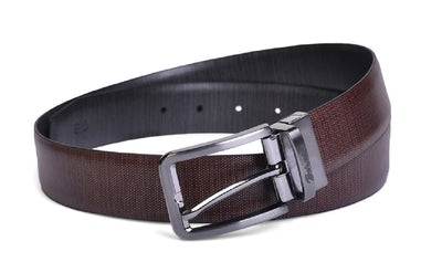 Belwaba Men Formal Black, Brown Genuine Leather Reversible Belt